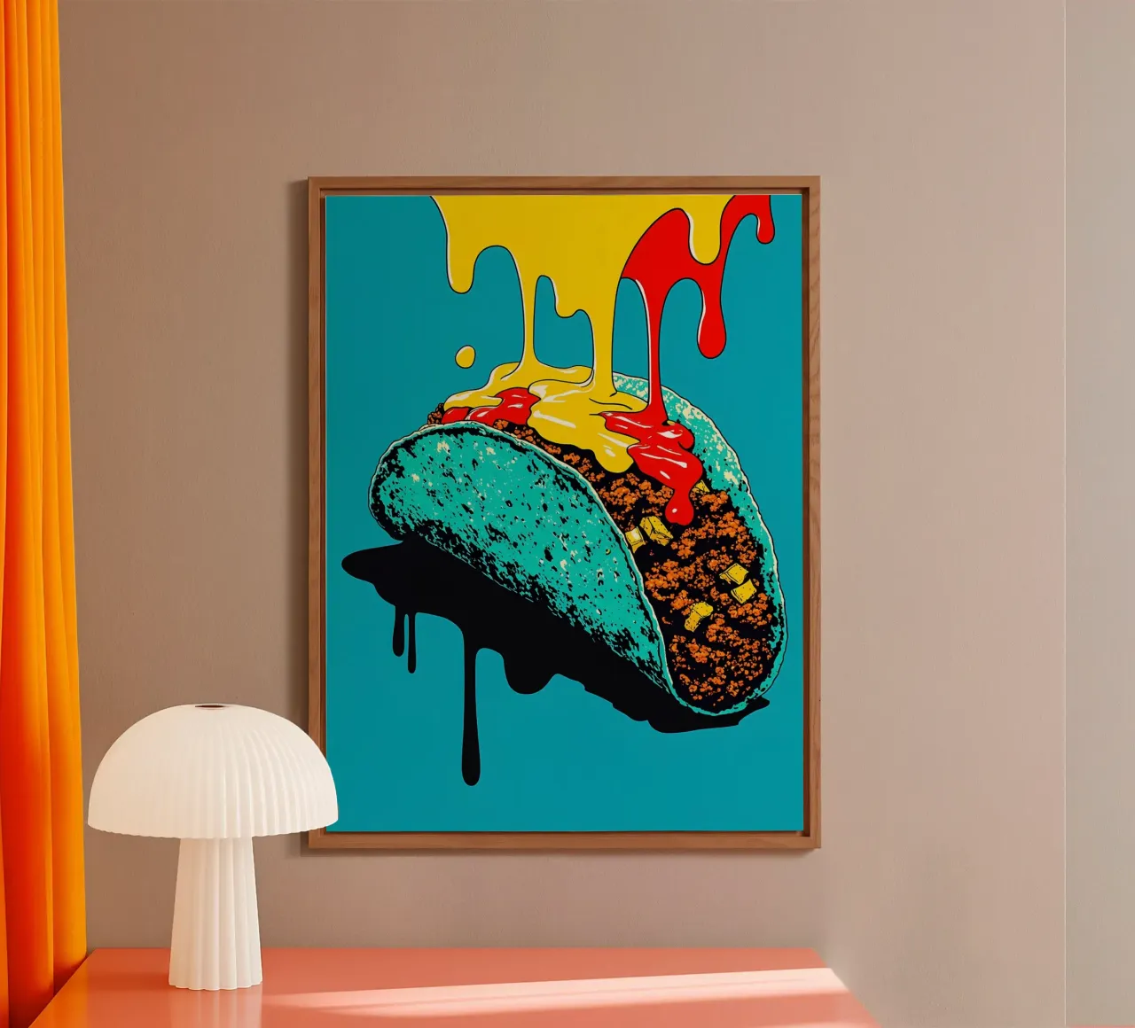 Taco - Pop Art alluminio dibond da ColorCrash Gallery