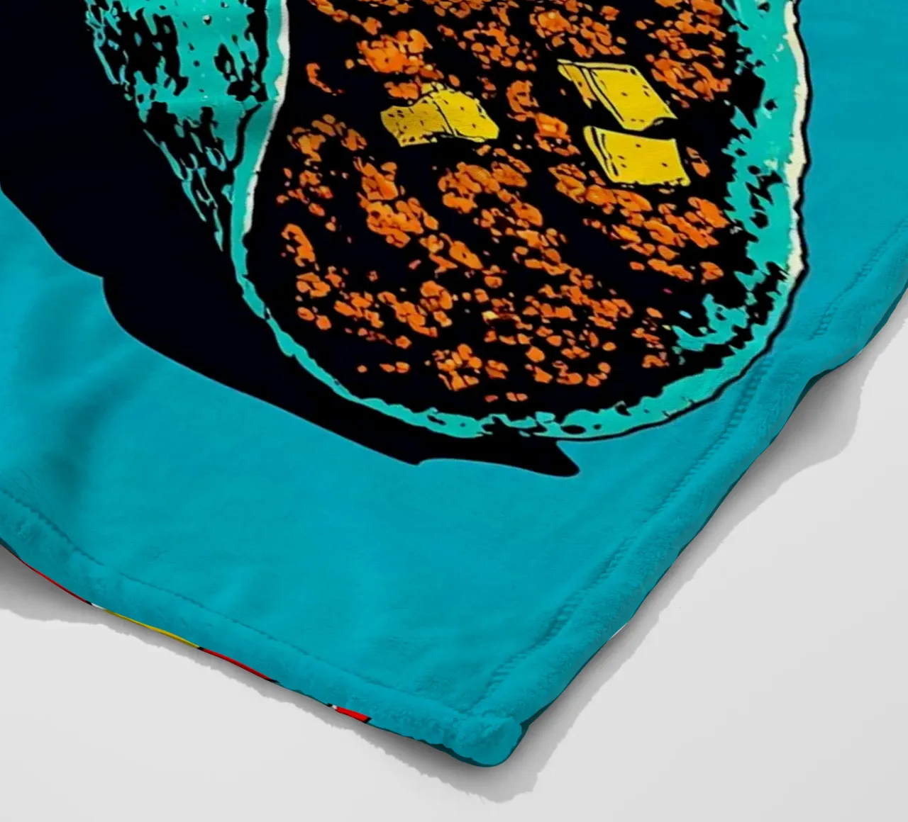 Taco - Pop Art fleece blanket by ColorCrash Gallery