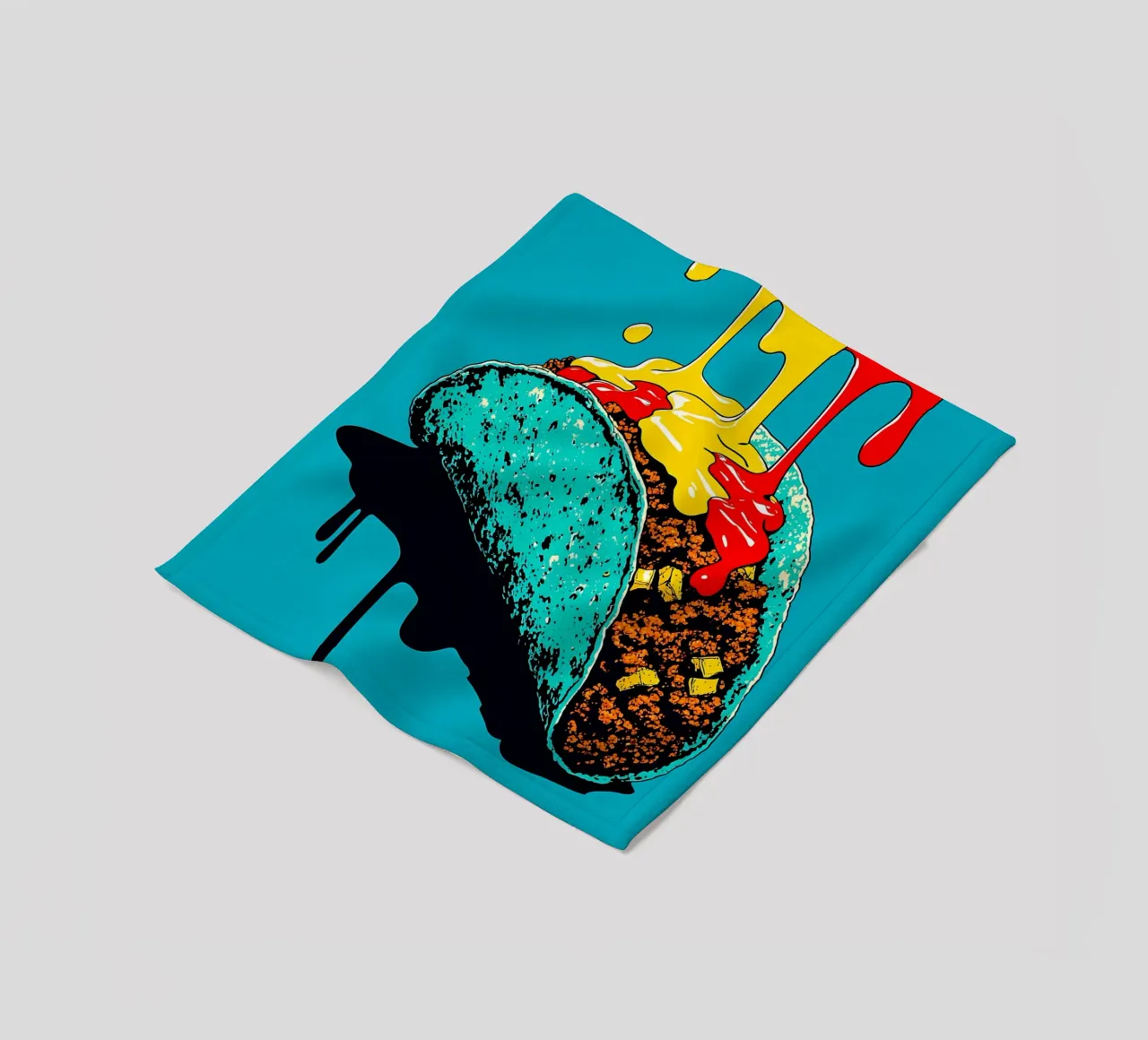 Taco - Pop Art fleece blanket by ColorCrash Gallery