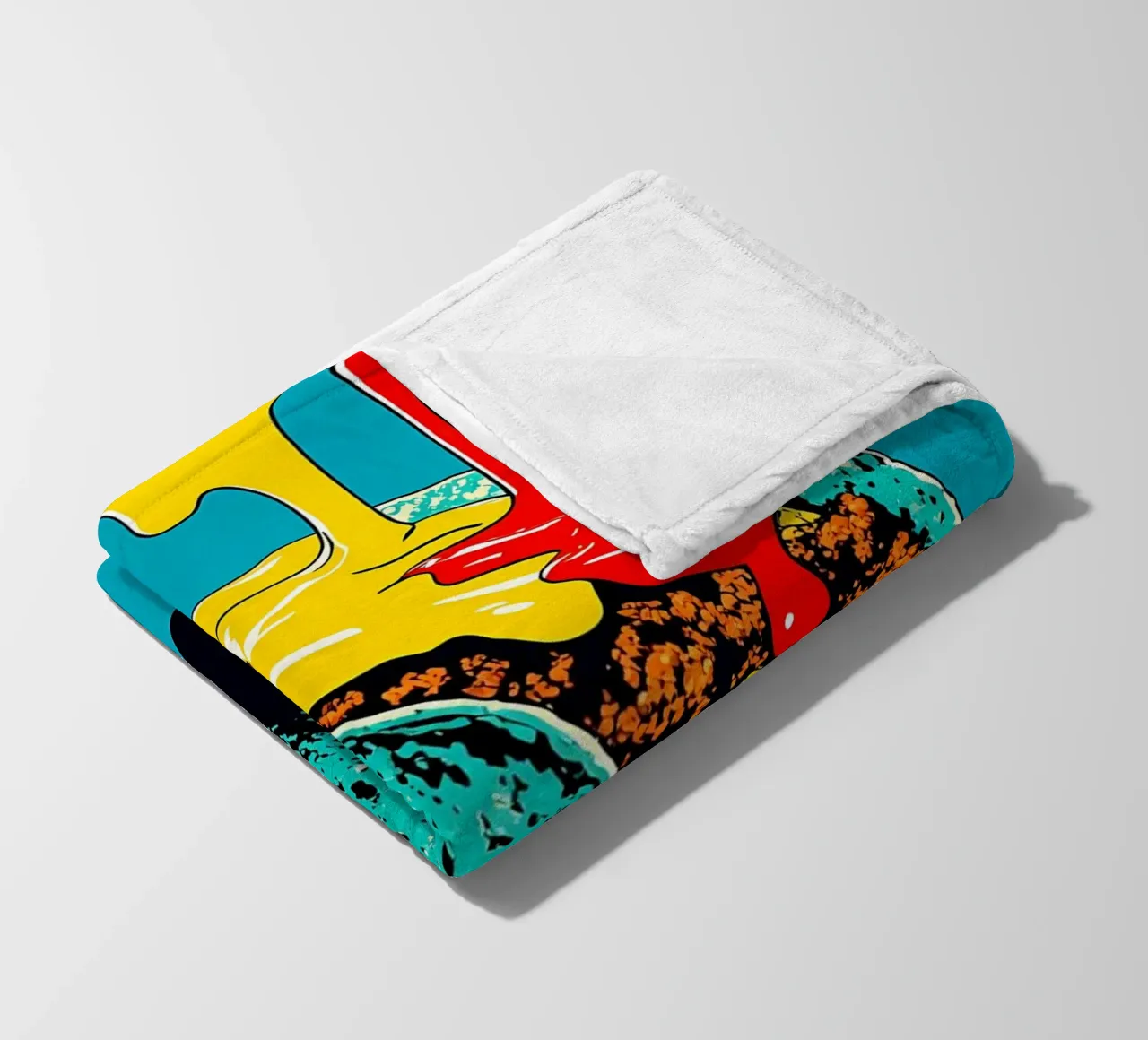 Taco - Pop Art fleece blanket by ColorCrash Gallery