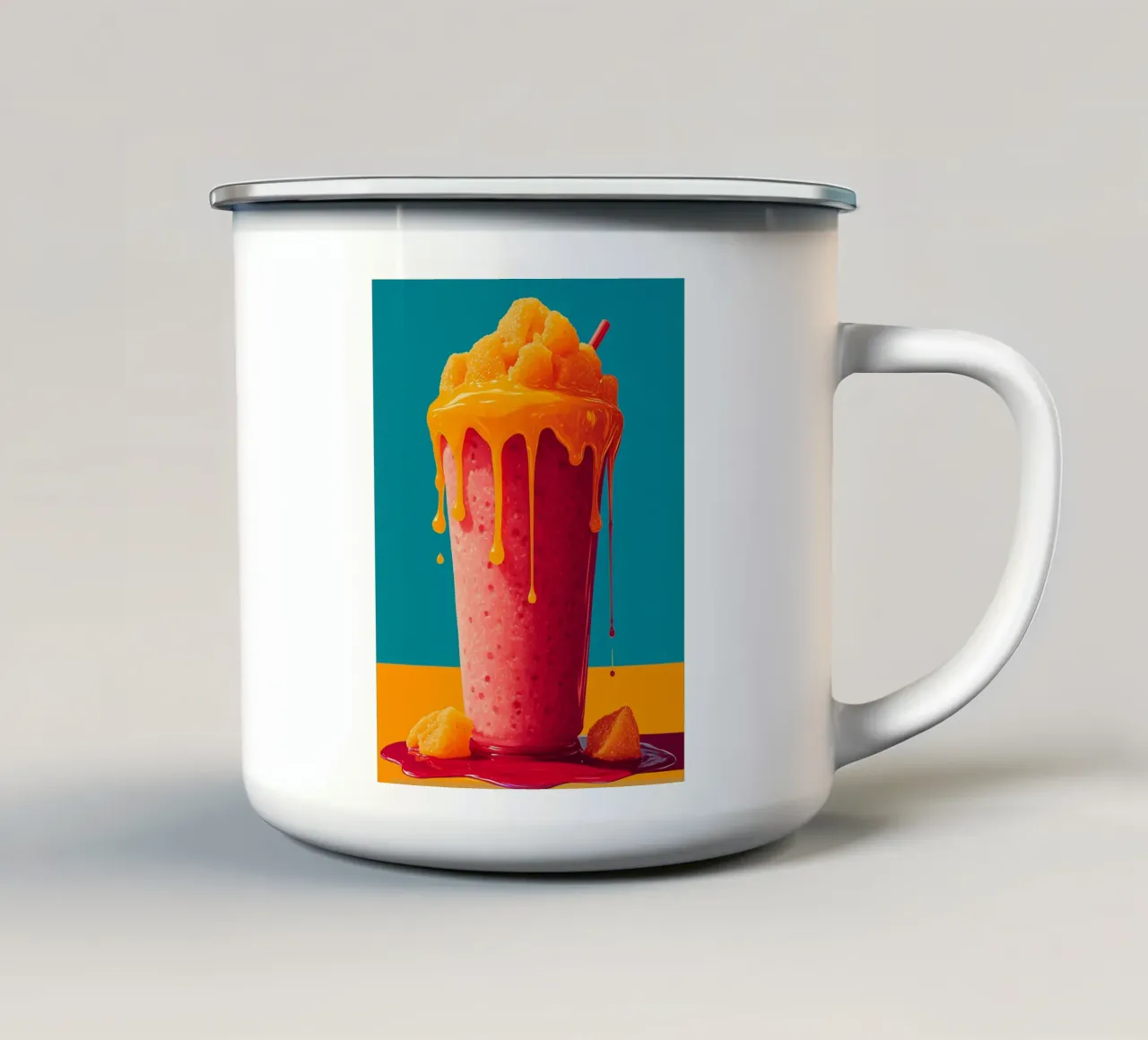 Smoothie - Pop Art emaille mok van ColorCrash Gallery