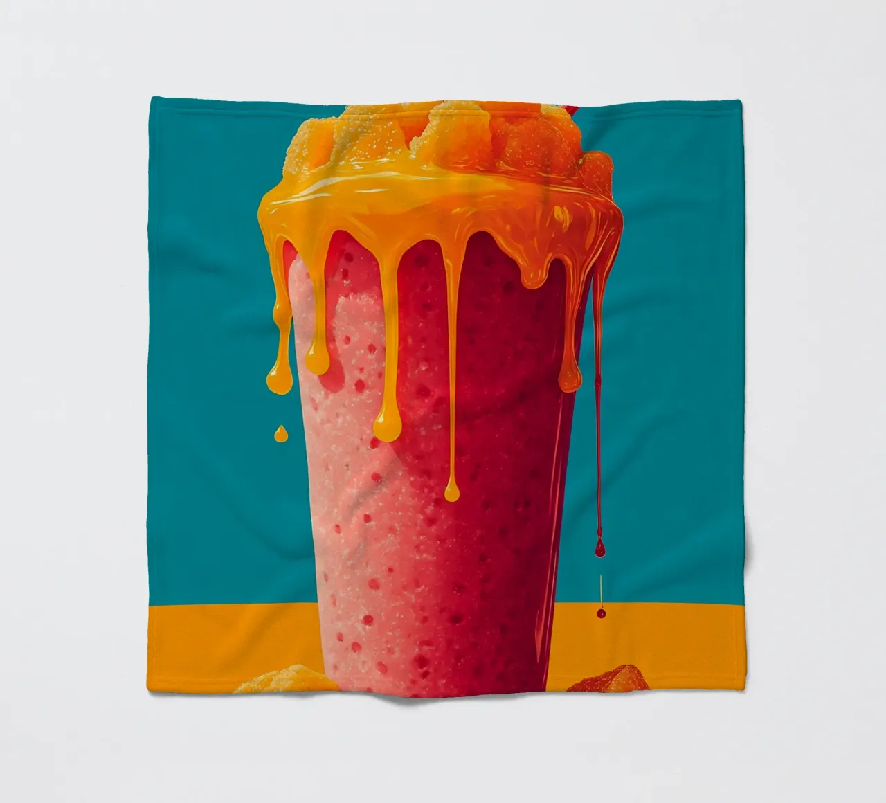 Smoothie - Pop Art fleece blanket by ColorCrash Gallery