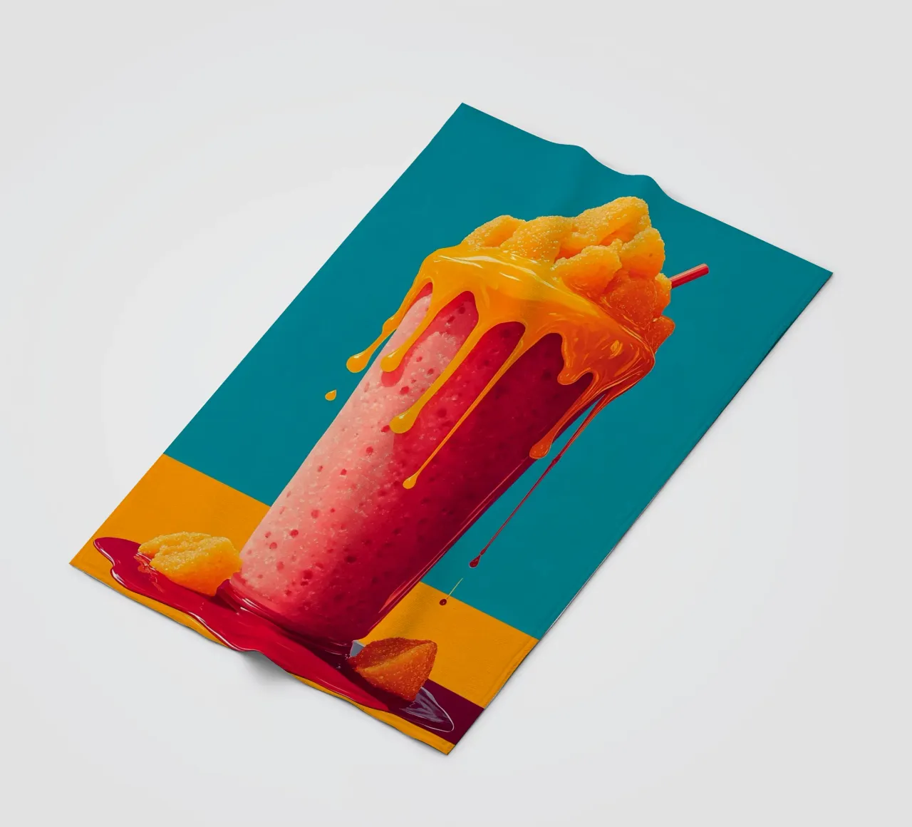 Smoothie - Pop Art fleece blanket by ColorCrash Gallery