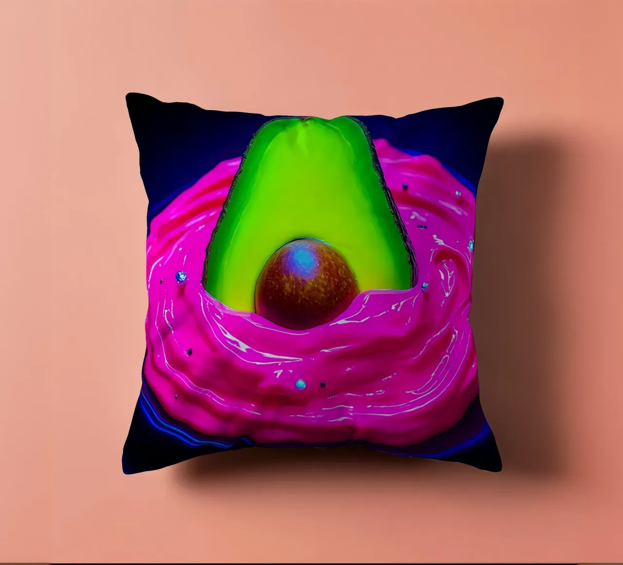 Avocado a immersione - Pop Art cuscino da ColorCrash Gallery