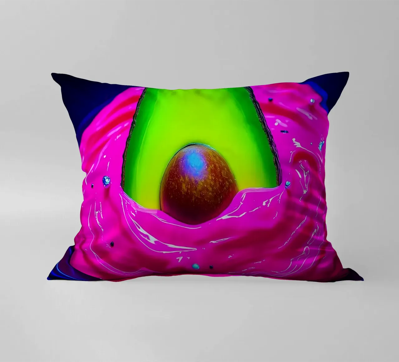 Avocado a immersione - Pop Art cuscino da ColorCrash Gallery