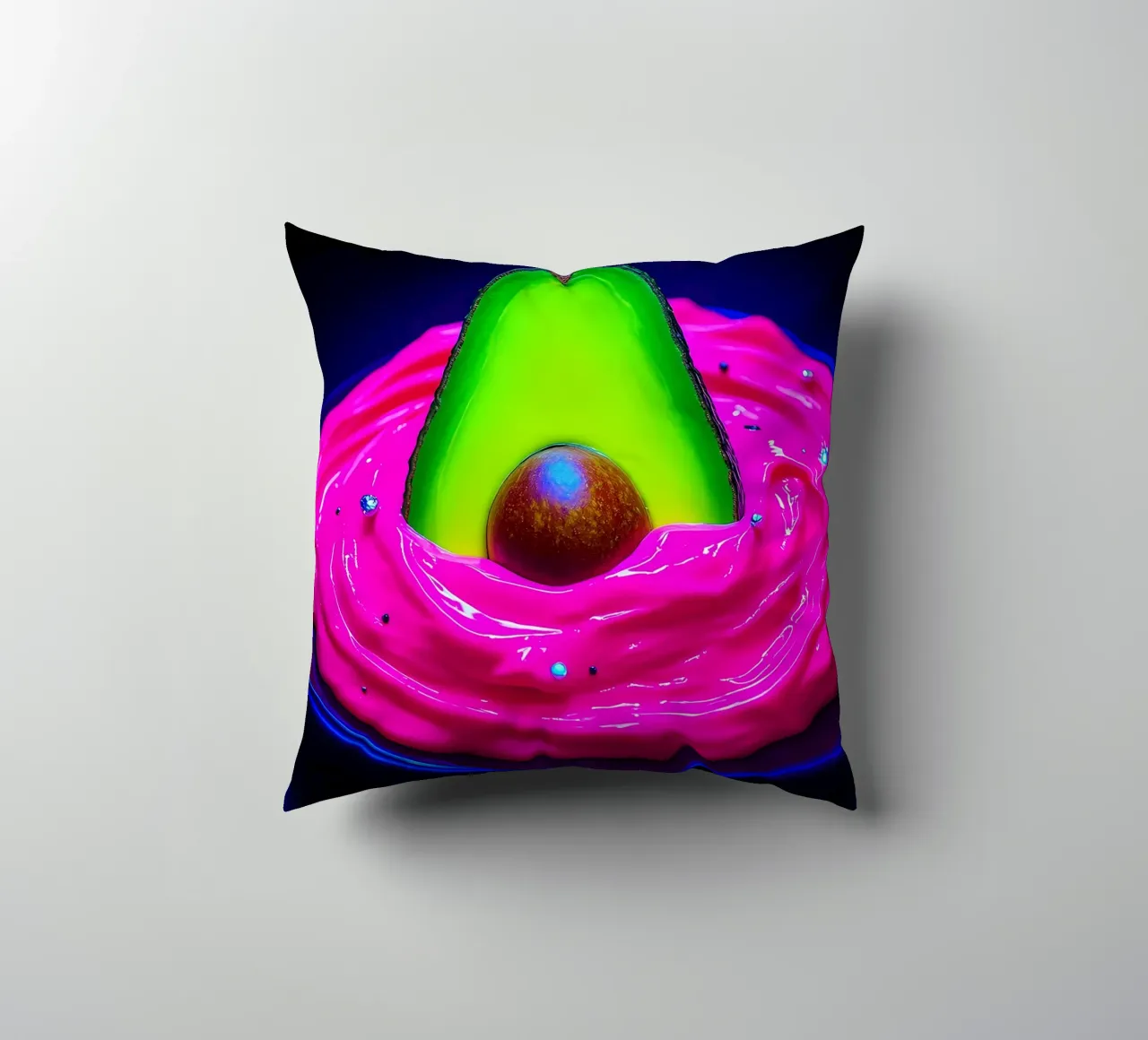 Avocado a immersione - Pop Art cuscino da ColorCrash Gallery