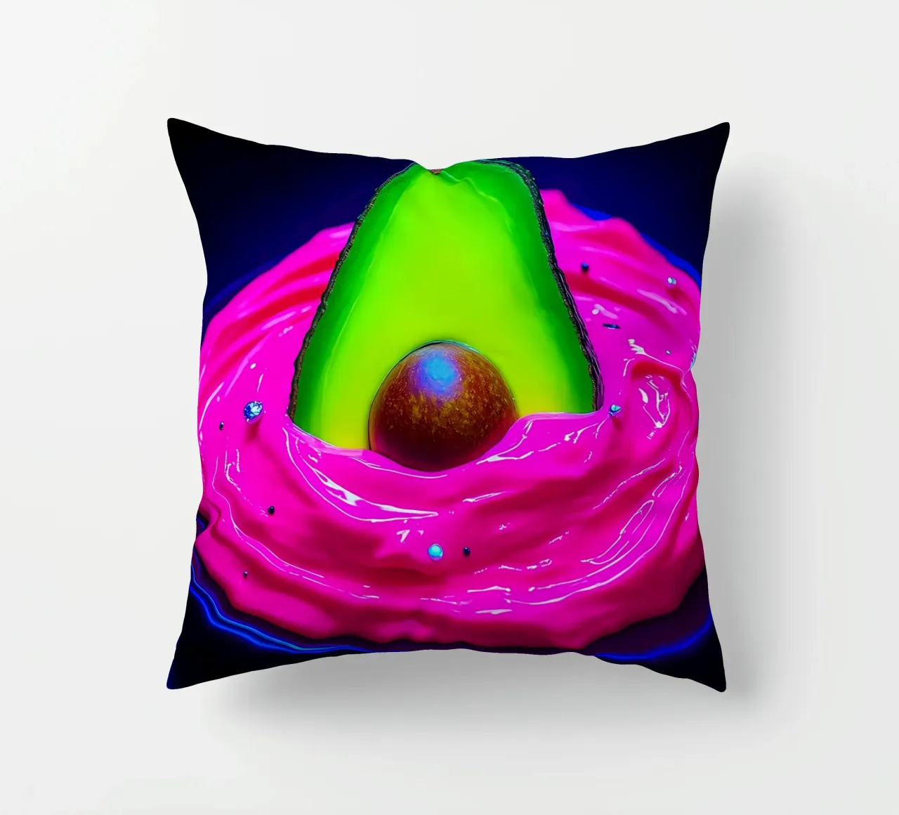 Avocado a immersione - Pop Art cuscino da ColorCrash Gallery