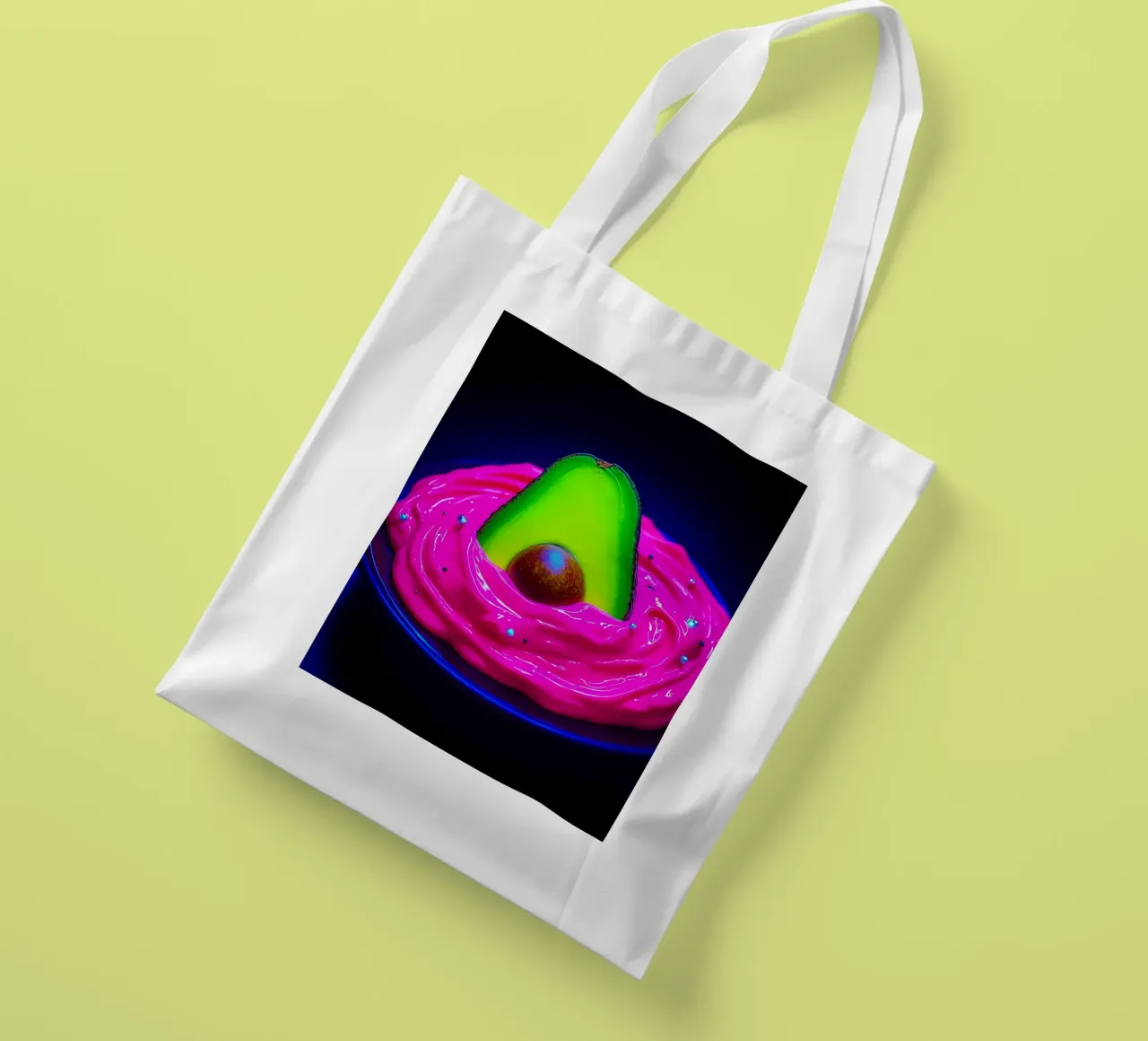 Avocado a immersione - Pop Art borsa in juta da ColorCrash Gallery