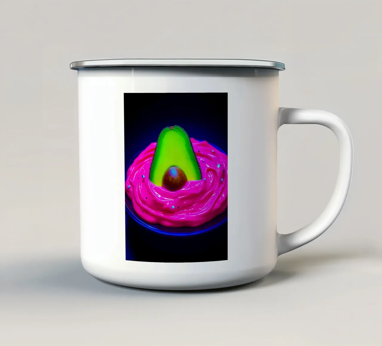 Avocado a immersione - Pop Art tazza in smalto da ColorCrash Gallery
