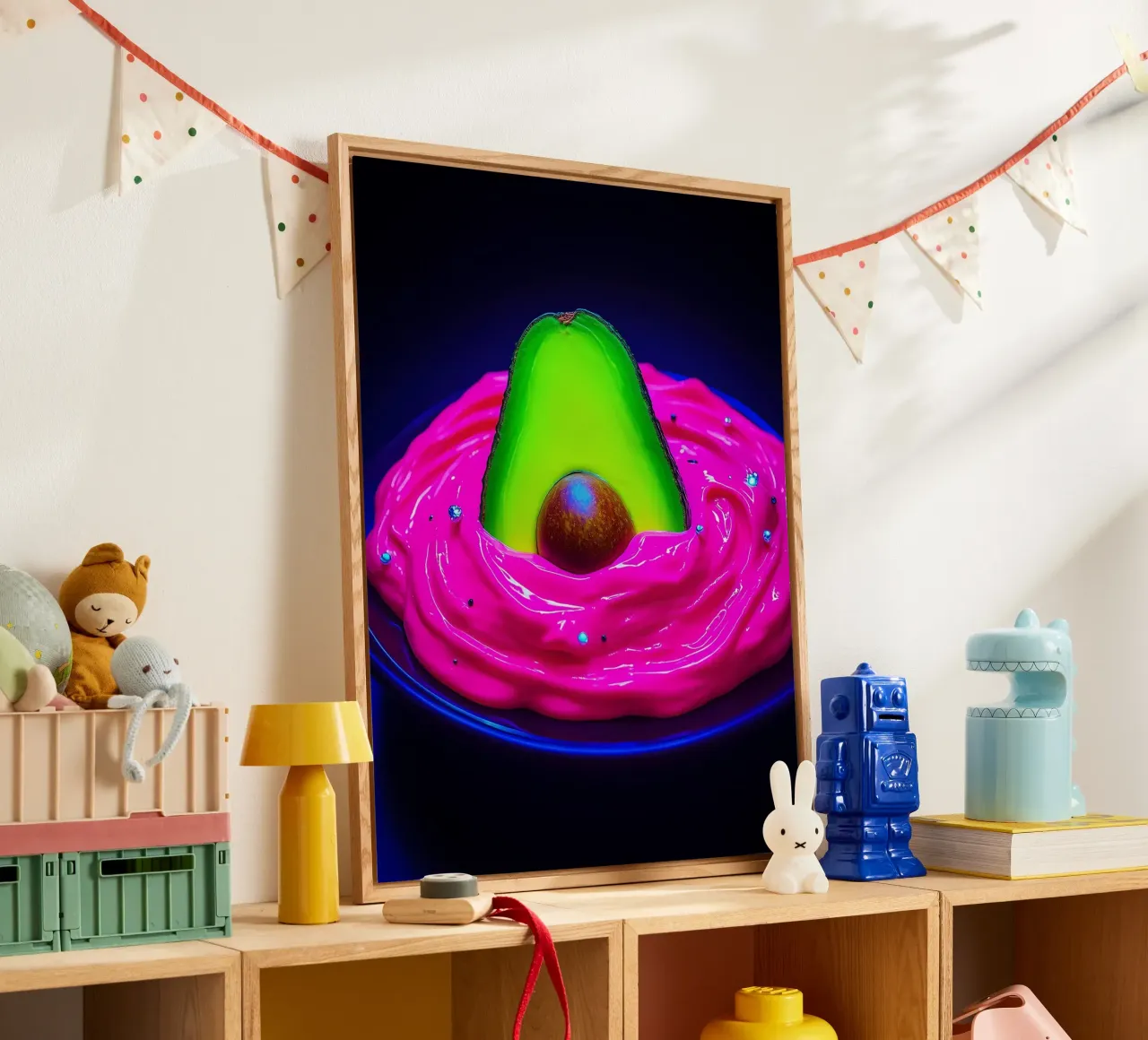 Avocado a immersione - Pop Art plexiglass da ColorCrash Gallery