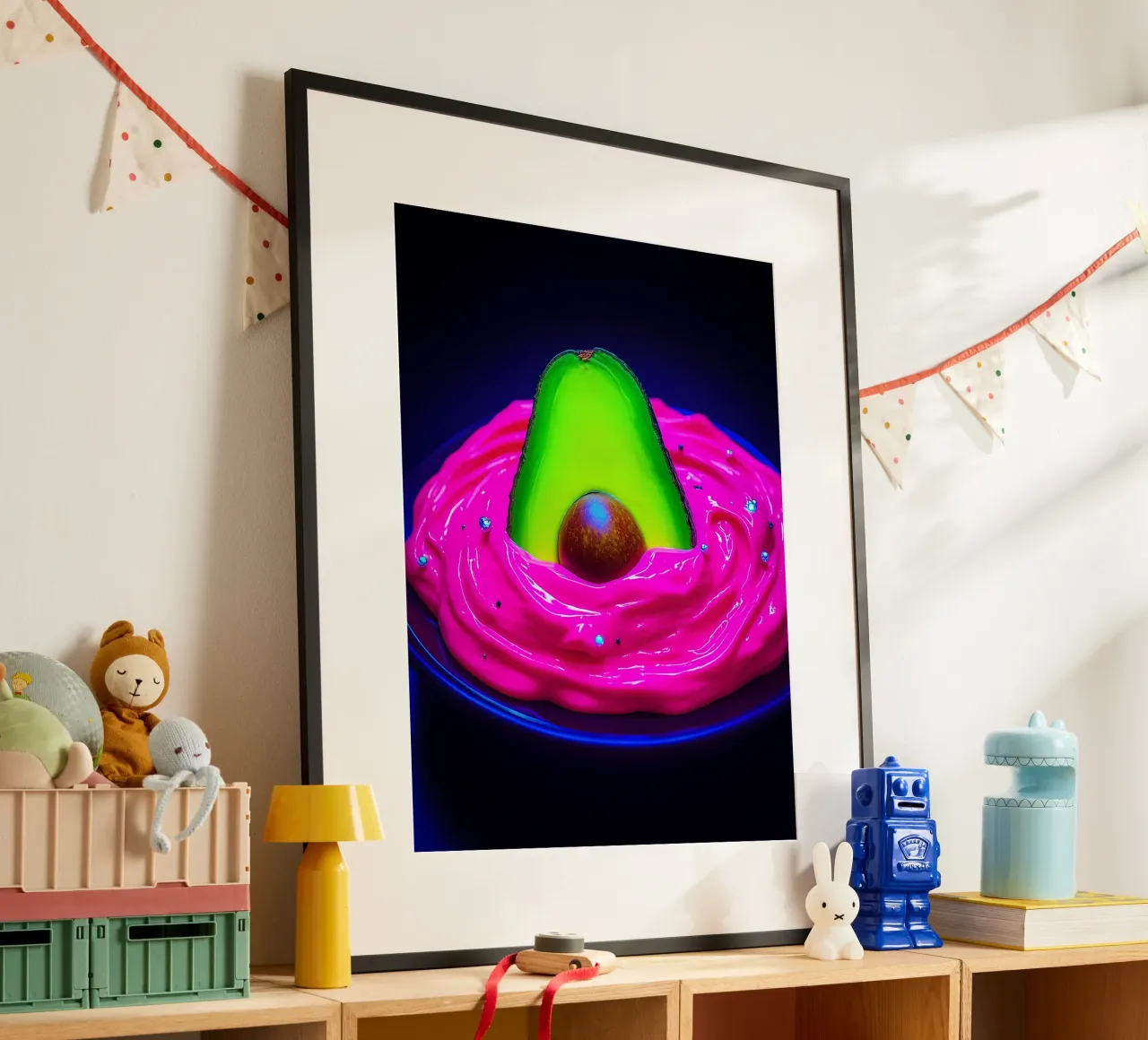 Avocado a immersione - Pop Art carta hahnemühle da ColorCrash Gallery