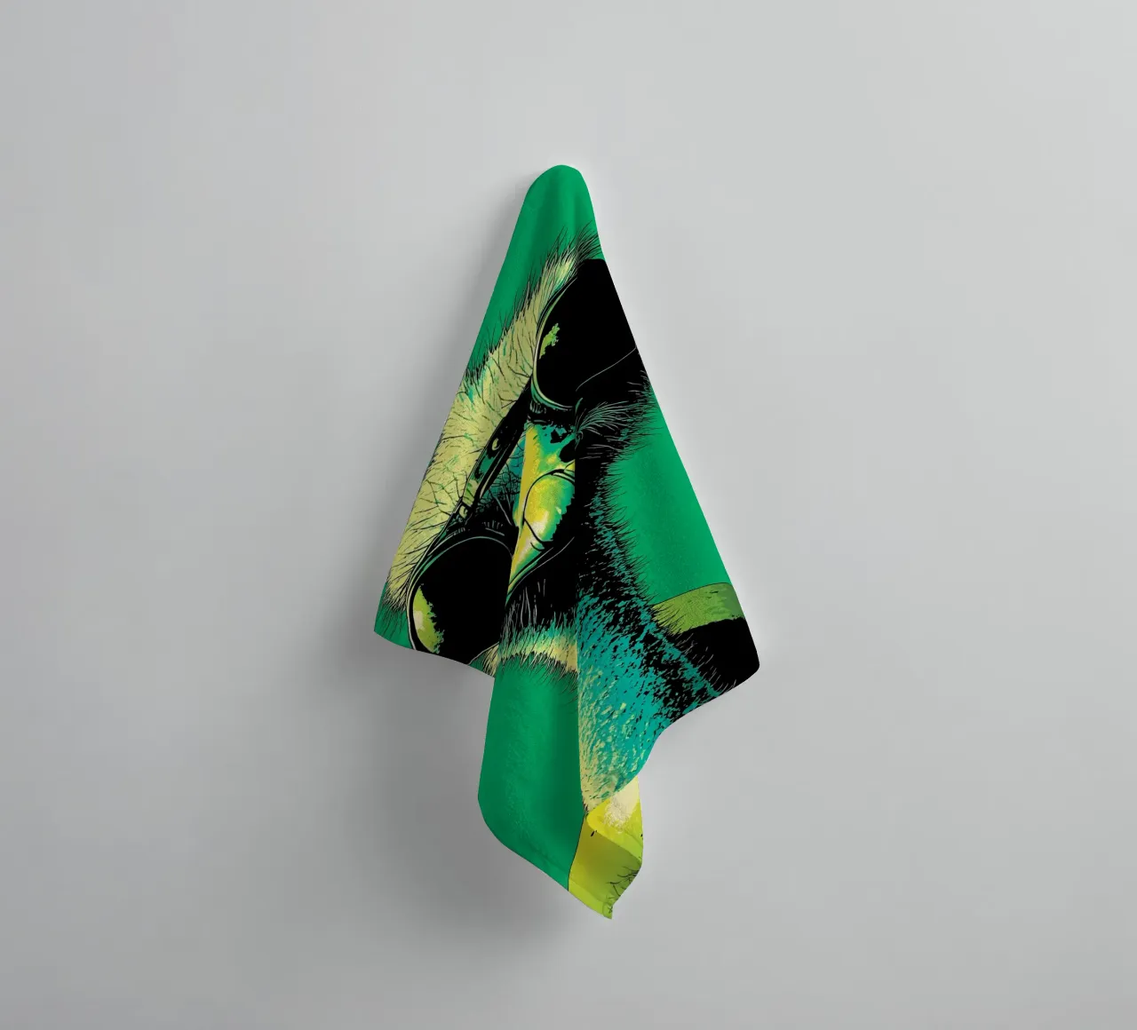 Struzzo in occhiali - Pop Art asciugamano da bagno da ColorCrash Gallery