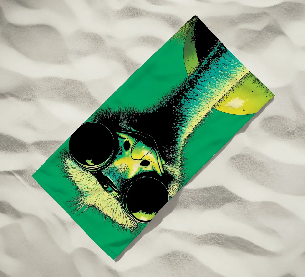 Struzzo in occhiali - Pop Art telo mare da ColorCrash Gallery
