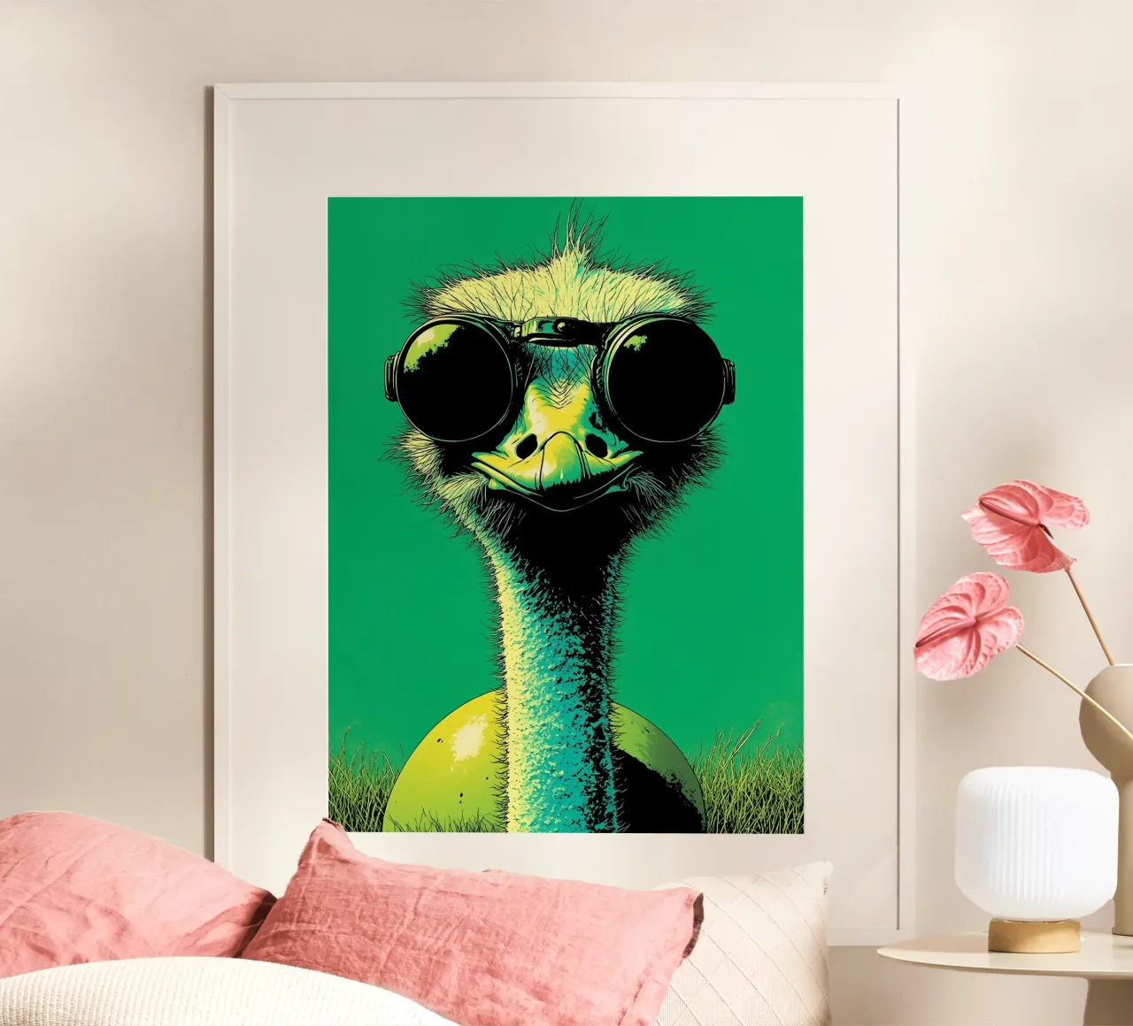 Struzzo in occhiali - Pop Art poster da ColorCrash Gallery