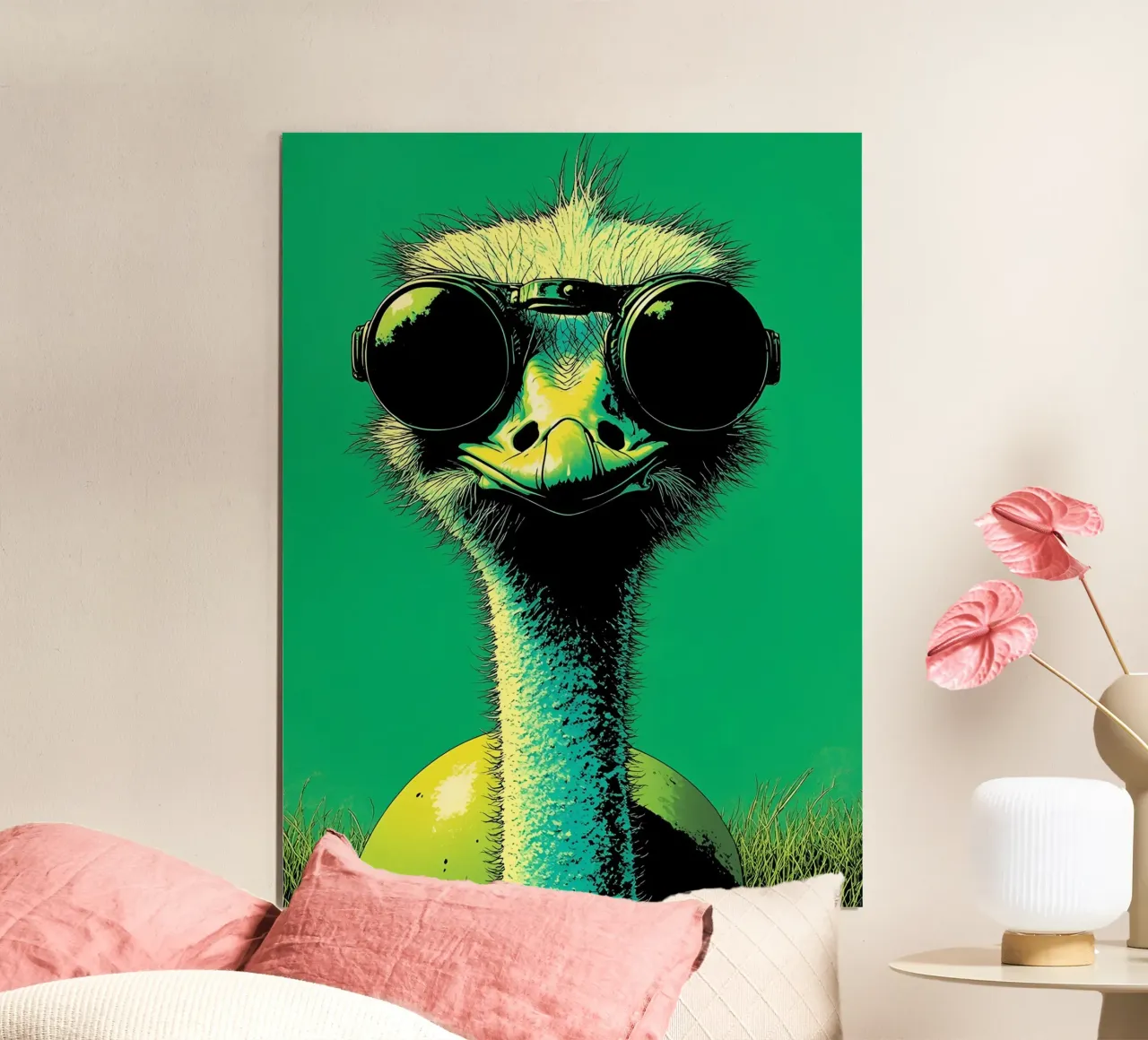 Struzzo in occhiali - Pop Art poster da ColorCrash Gallery