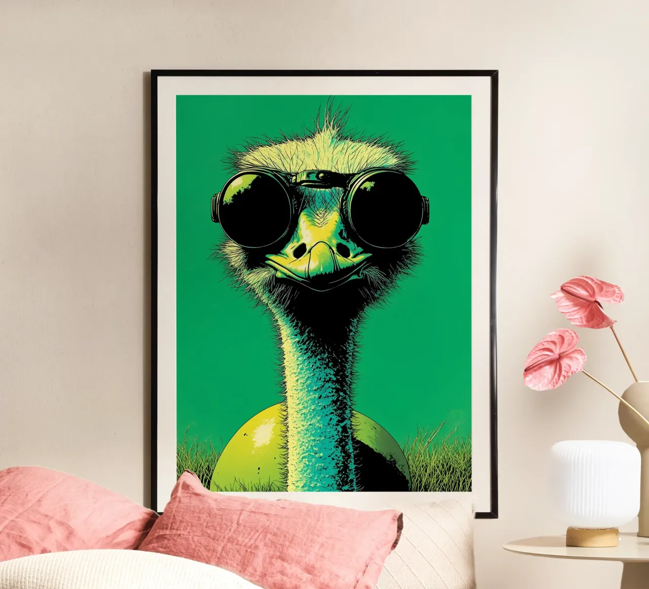 Struzzo in occhiali - Pop Art poster da ColorCrash Gallery