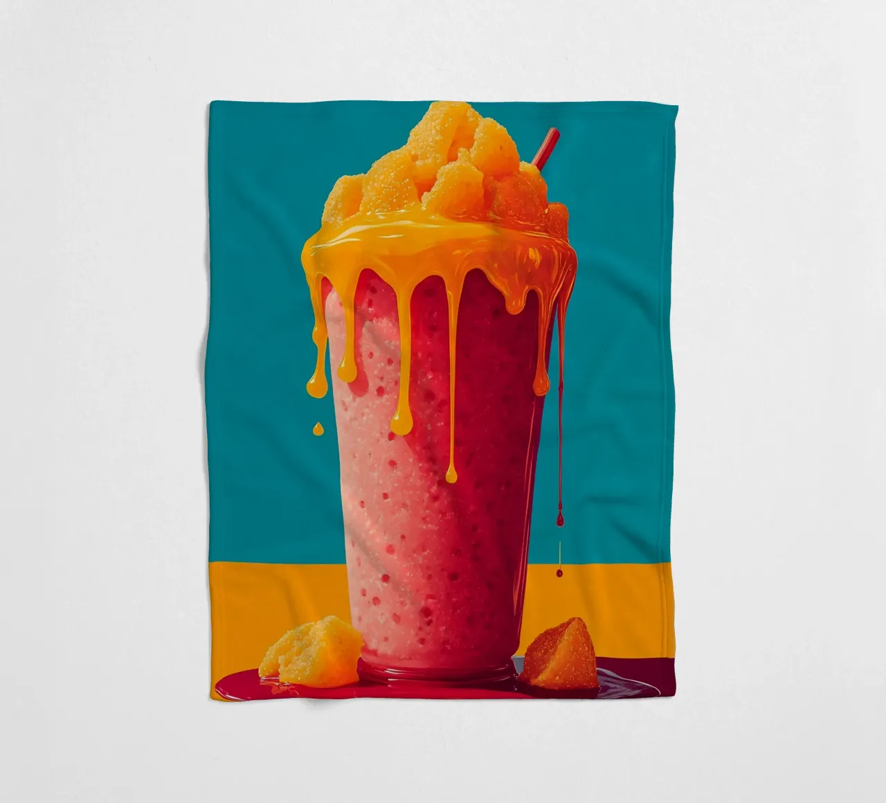 Frullato - Pop Art coperta in pile da ColorCrash Gallery