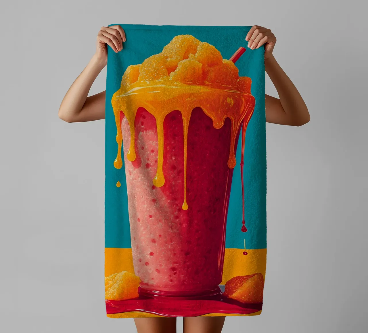 Frullato - Pop Art asciugamano da bagno da ColorCrash Gallery