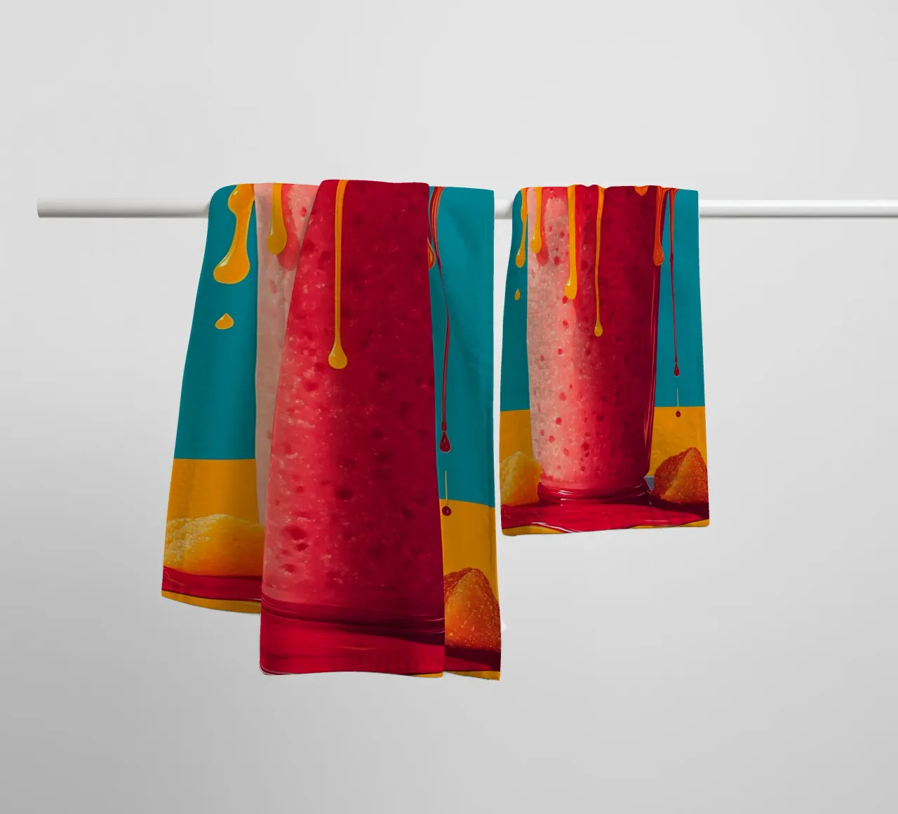 Frullato - Pop Art asciugamano da bagno da ColorCrash Gallery