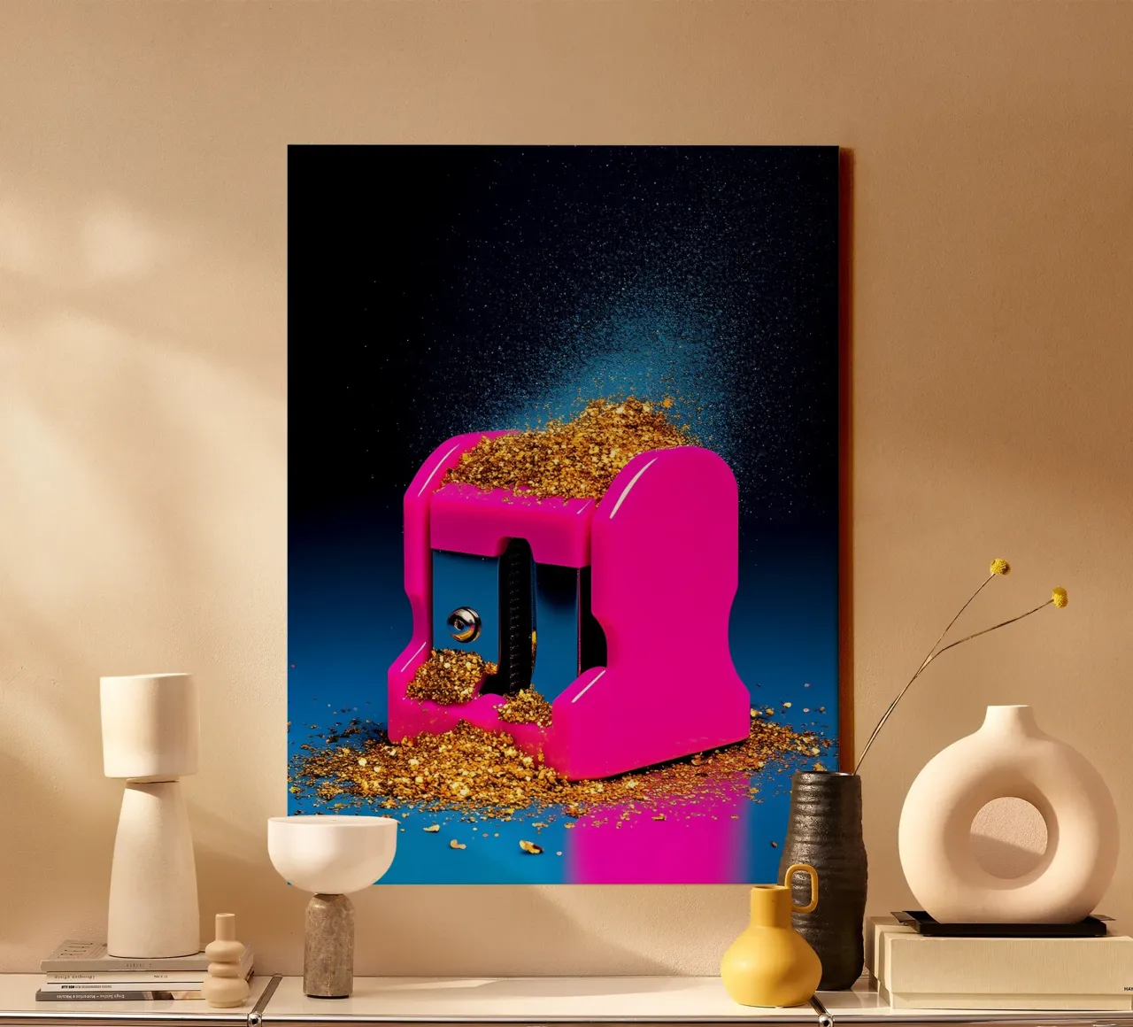 Pencil Sharpener - Pop Art canvas by ColorCrash Gallery