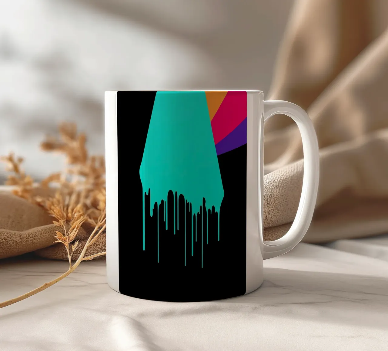 Vernice gocciolante - Pop Art tazza in ceramica da ColorCrash Gallery