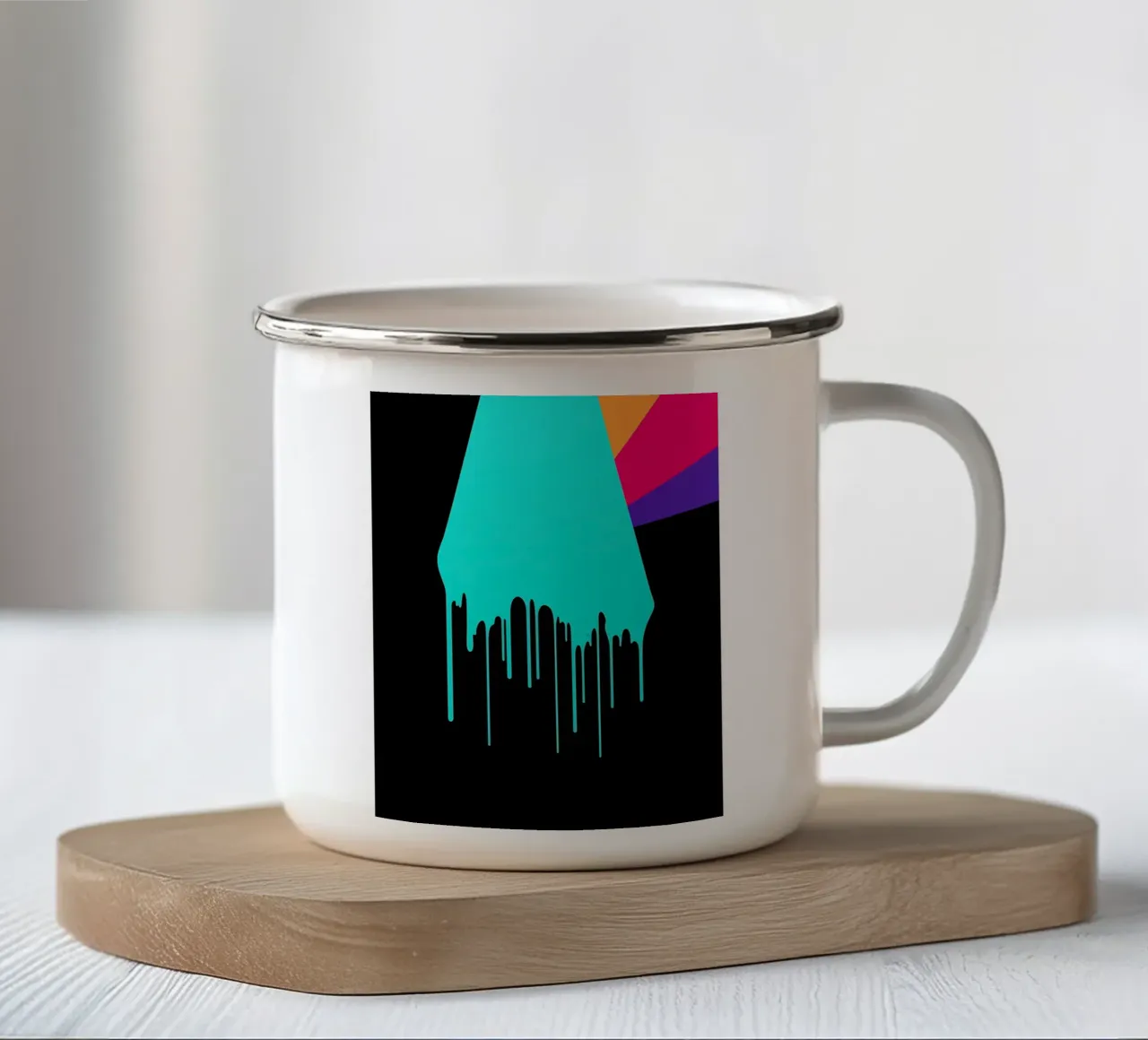 Vernice gocciolante - Pop Art tazza in smalto da ColorCrash Gallery