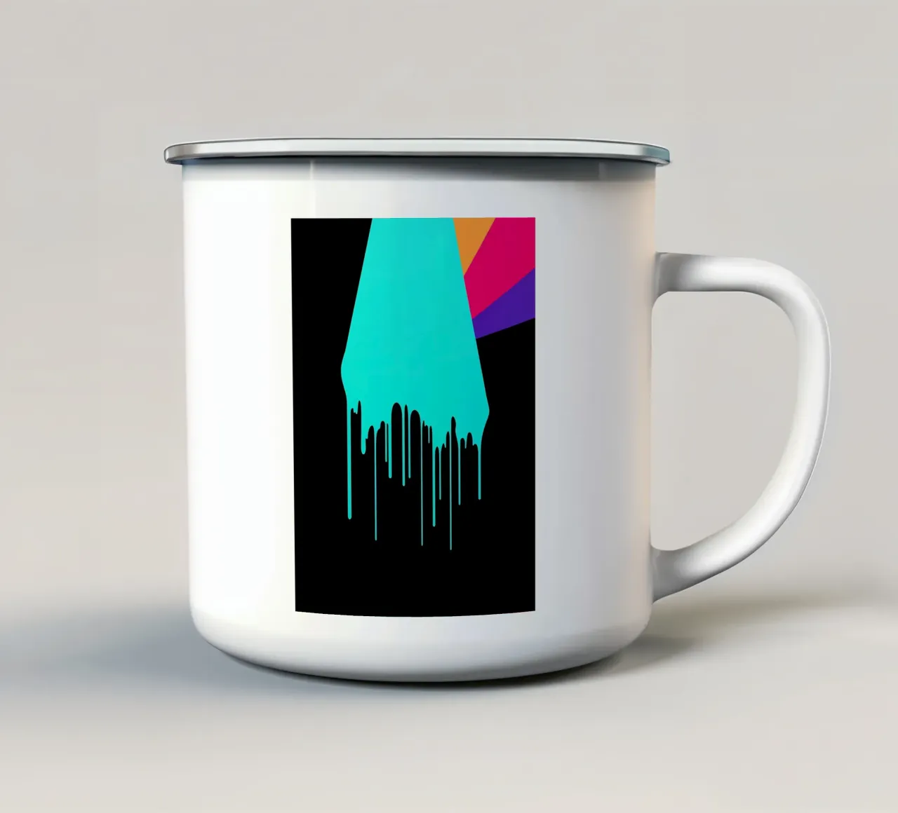 Vernice gocciolante - Pop Art tazza in smalto da ColorCrash Gallery