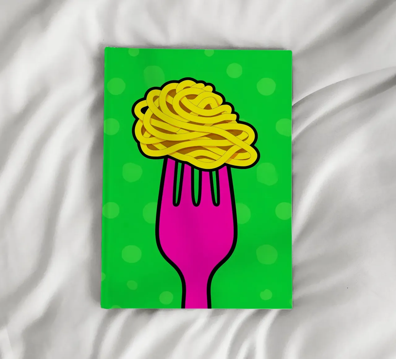 Spaghetti On Fork - Pop Art notebook by ColorCrash Gallery