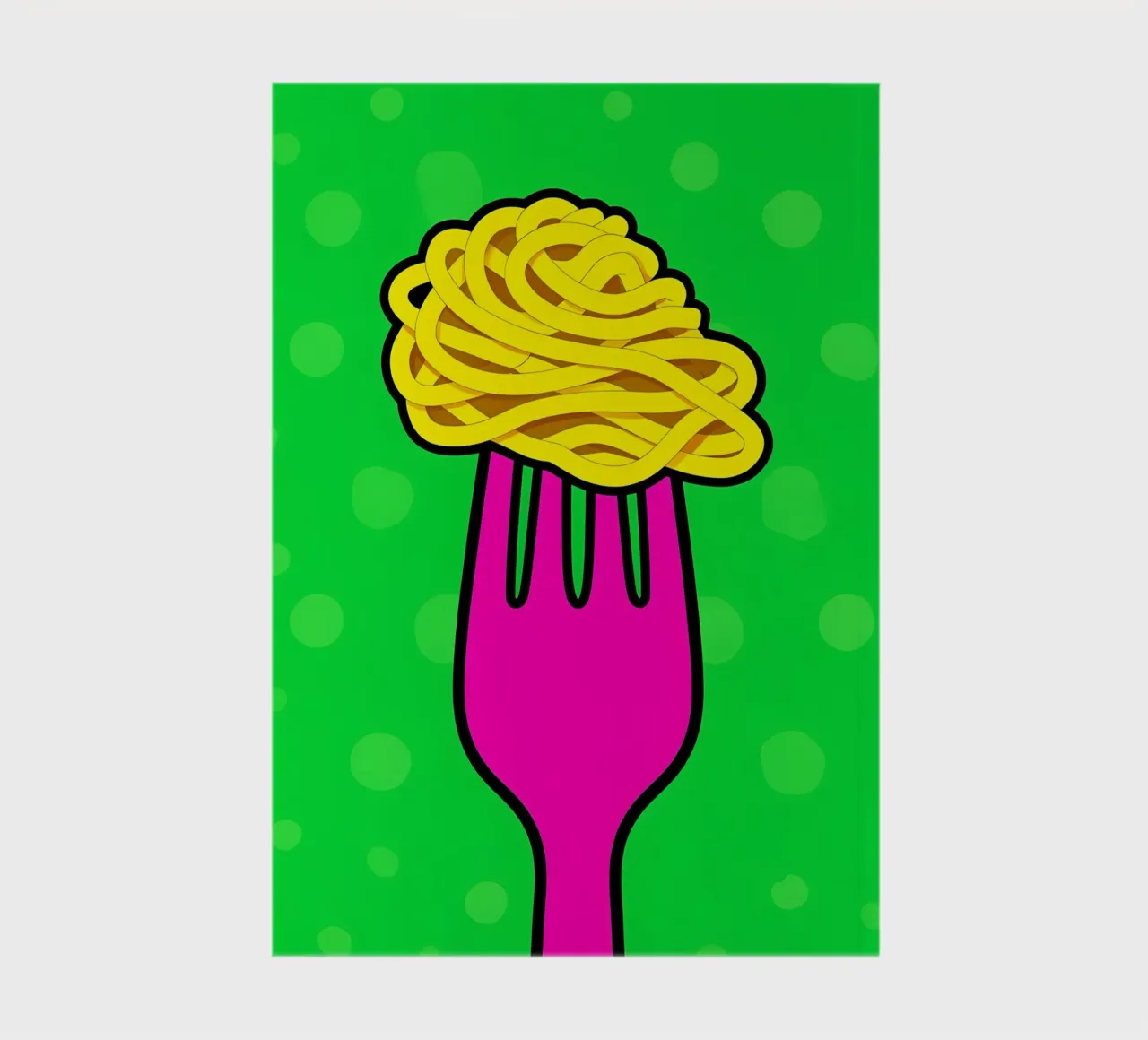 Spaghetti On Fork - Pop Art notebook by ColorCrash Gallery