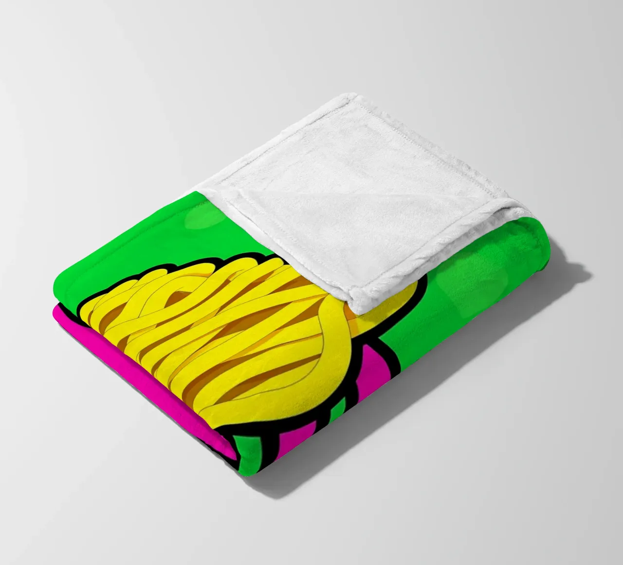 Spaghetti sulla forchetta - Pop Art coperta in pile da ColorCrash Gallery