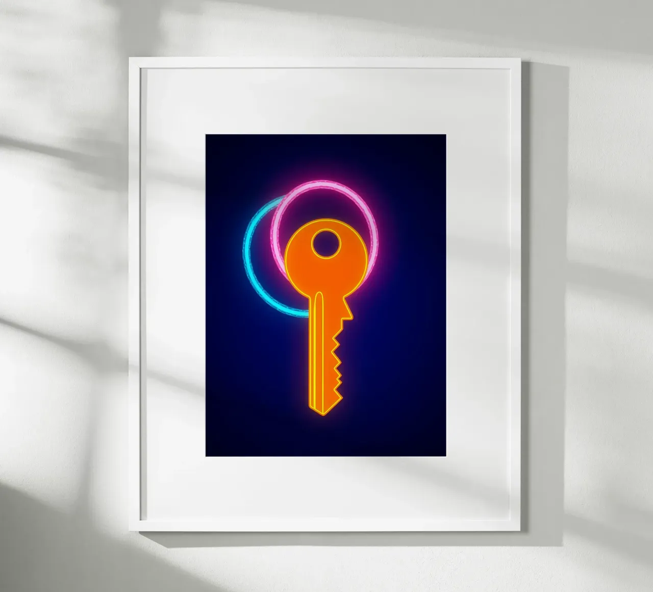 Chiave al neon - Pop Art poster da ColorCrash Gallery