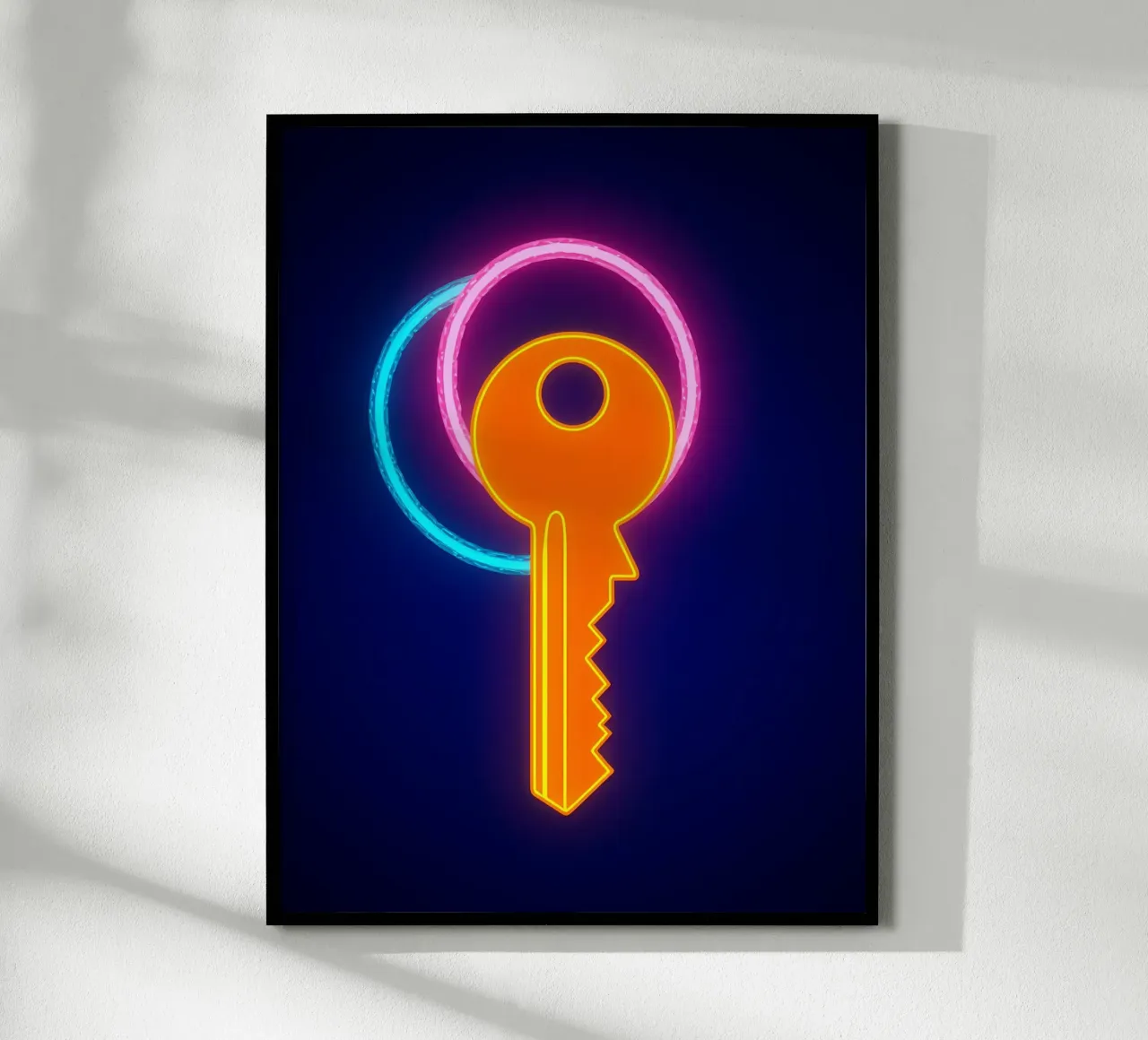 Chiave al neon - Pop Art poster da ColorCrash Gallery