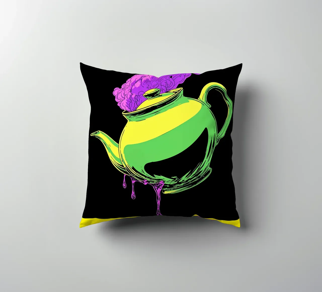 Teekanne - Pop Art Kissen von ColorCrash Gallery