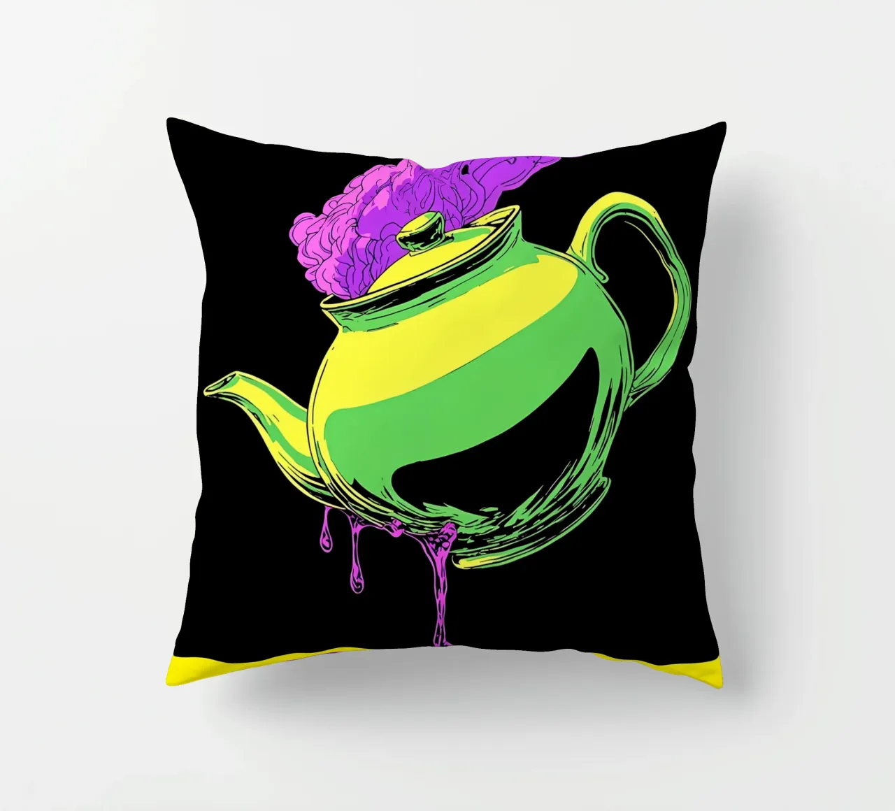 Teekanne - Pop Art Kissen von ColorCrash Gallery