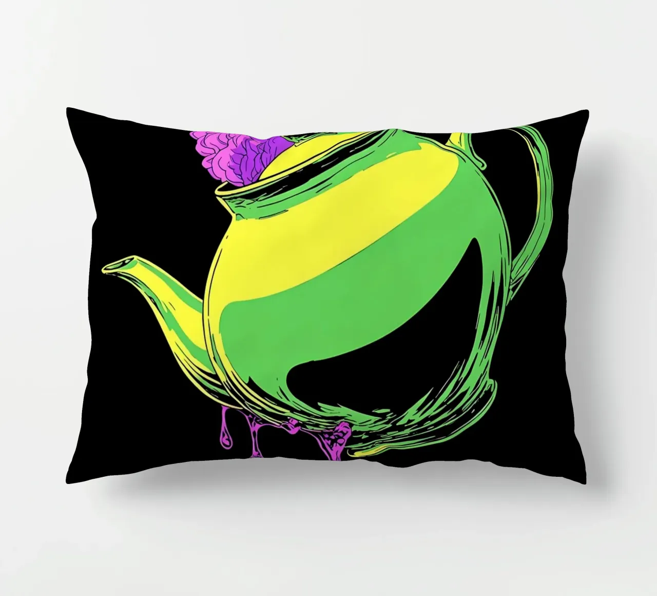 Teekanne - Pop Art Kissen von ColorCrash Gallery