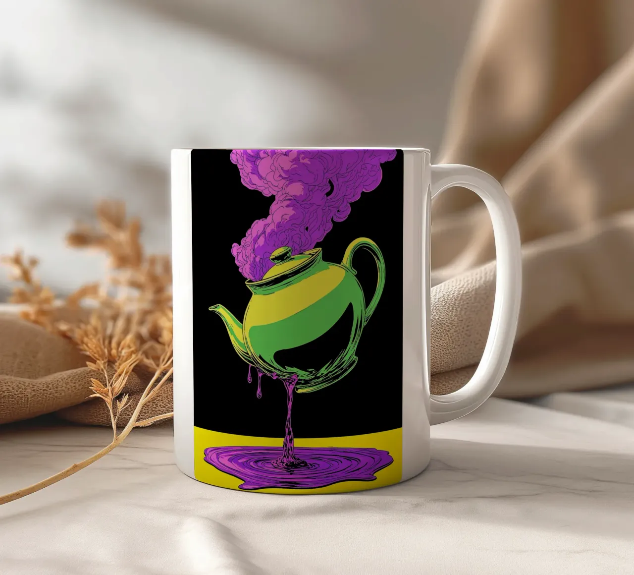Teiera - Pop Art tazza in ceramica da ColorCrash Gallery