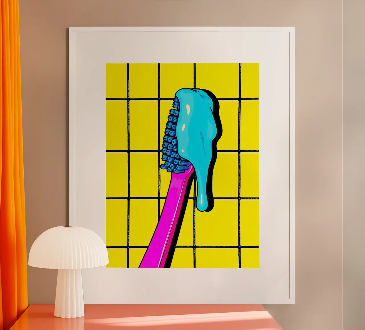 Toothbrush With Toothpaste - Pop Art poster by ColorCrash Gallery