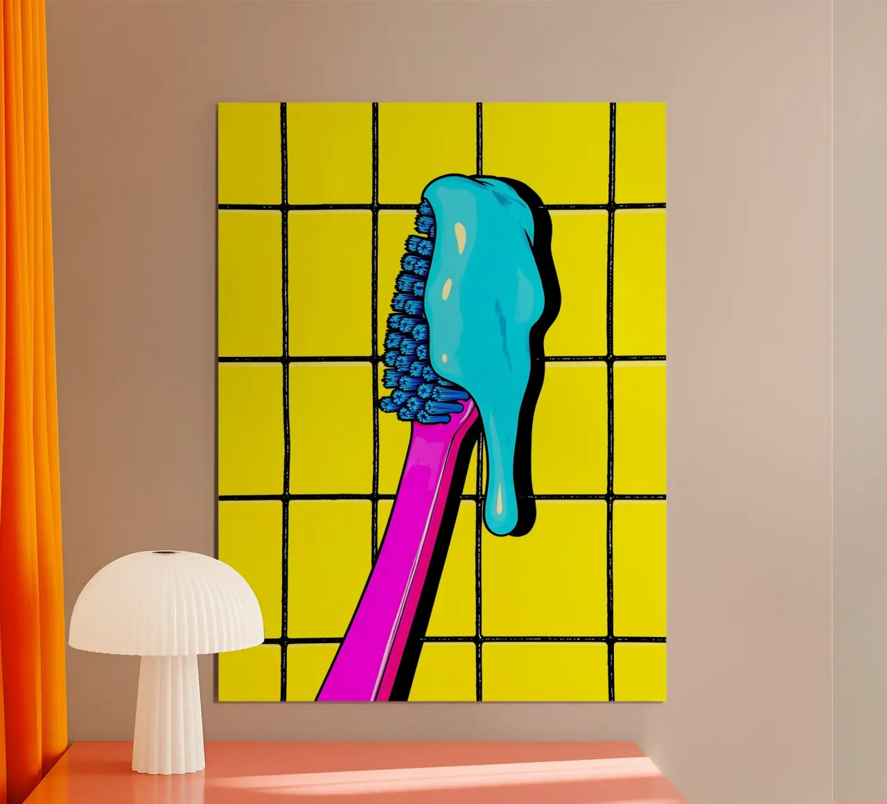 Toothbrush With Toothpaste - Pop Art poster by ColorCrash Gallery