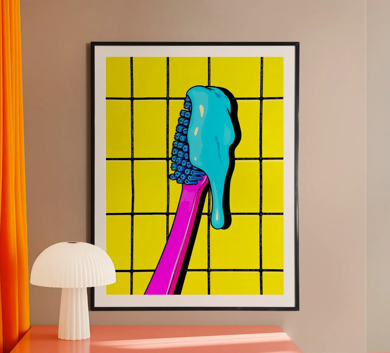 Toothbrush With Toothpaste - Pop Art poster by ColorCrash Gallery