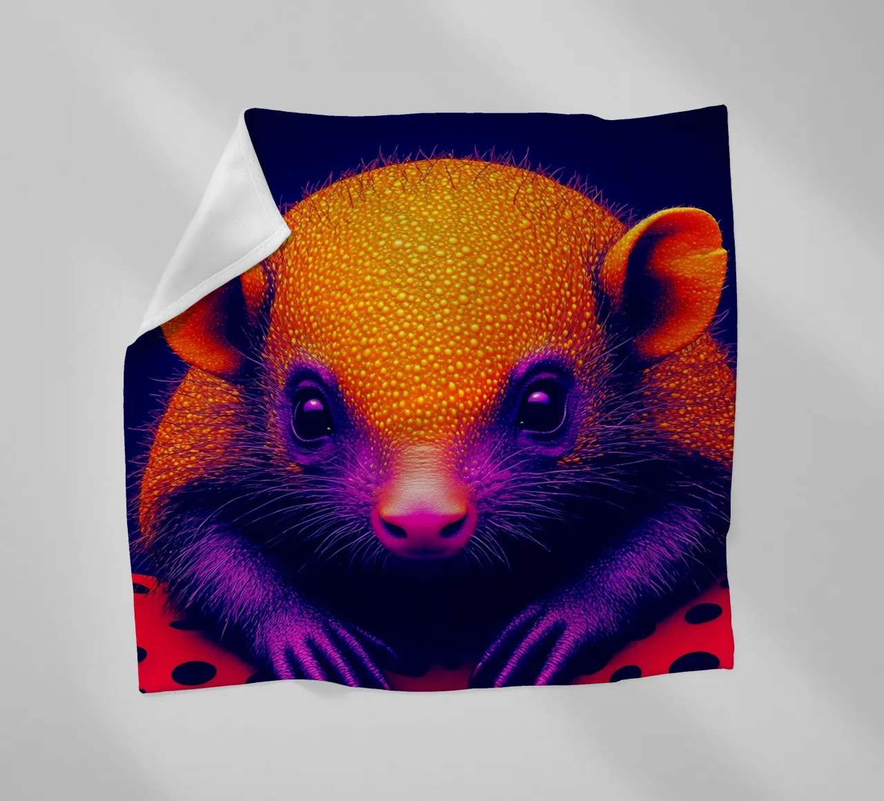 Riccio - Pop Art coperta in pile da ColorCrash Gallery
