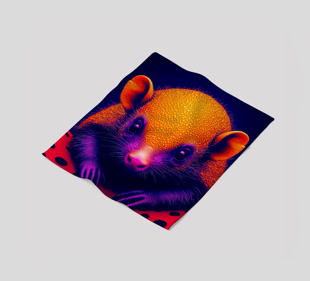 Riccio - Pop Art coperta in pile da ColorCrash Gallery