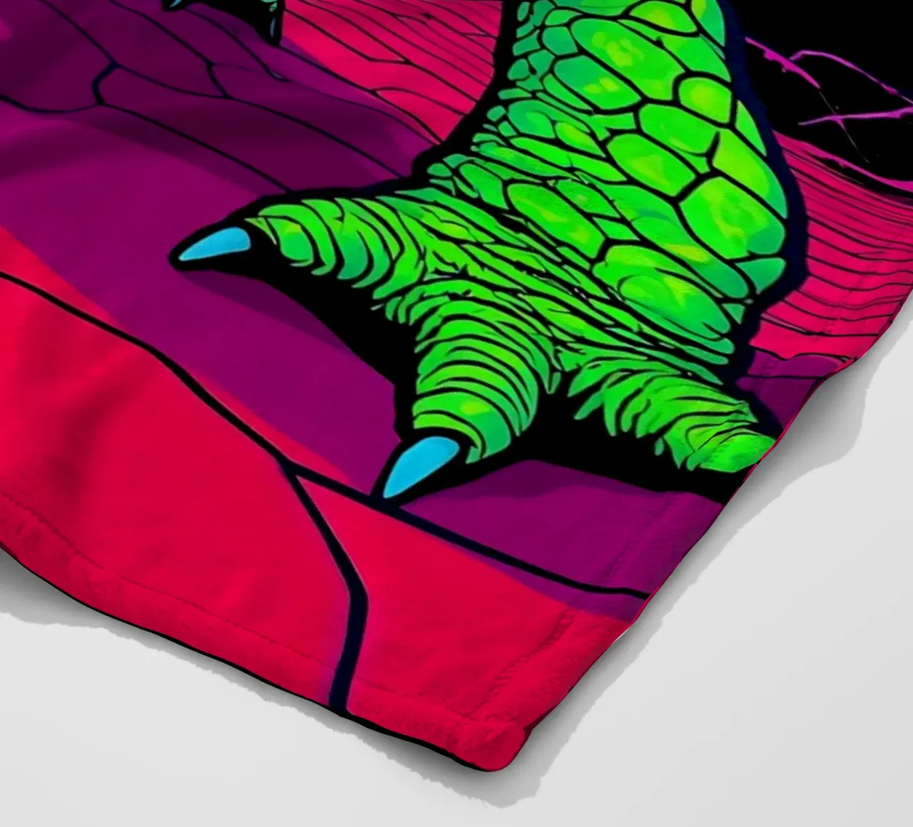 Tartaruga con occhiali - Pop Art coperta in pile da ColorCrash Gallery