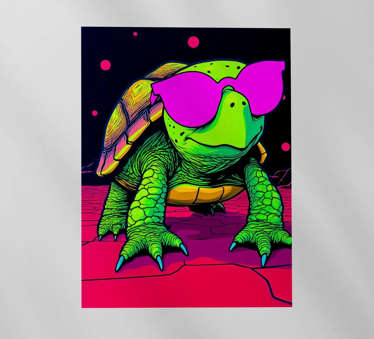 Tartaruga con occhiali - Pop Art pellicola backlit da ColorCrash Gallery