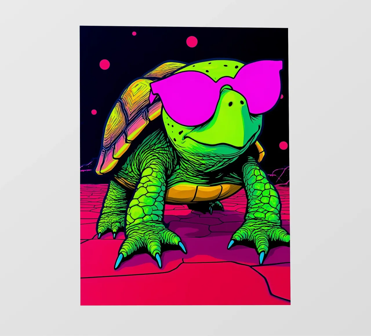 Tartaruga con occhiali - Pop Art pellicola backlit da ColorCrash Gallery