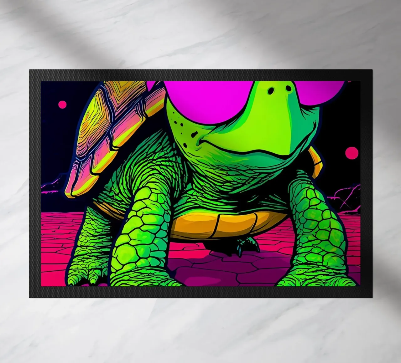 Tartaruga con occhiali - Pop Art zerbino da ColorCrash Gallery