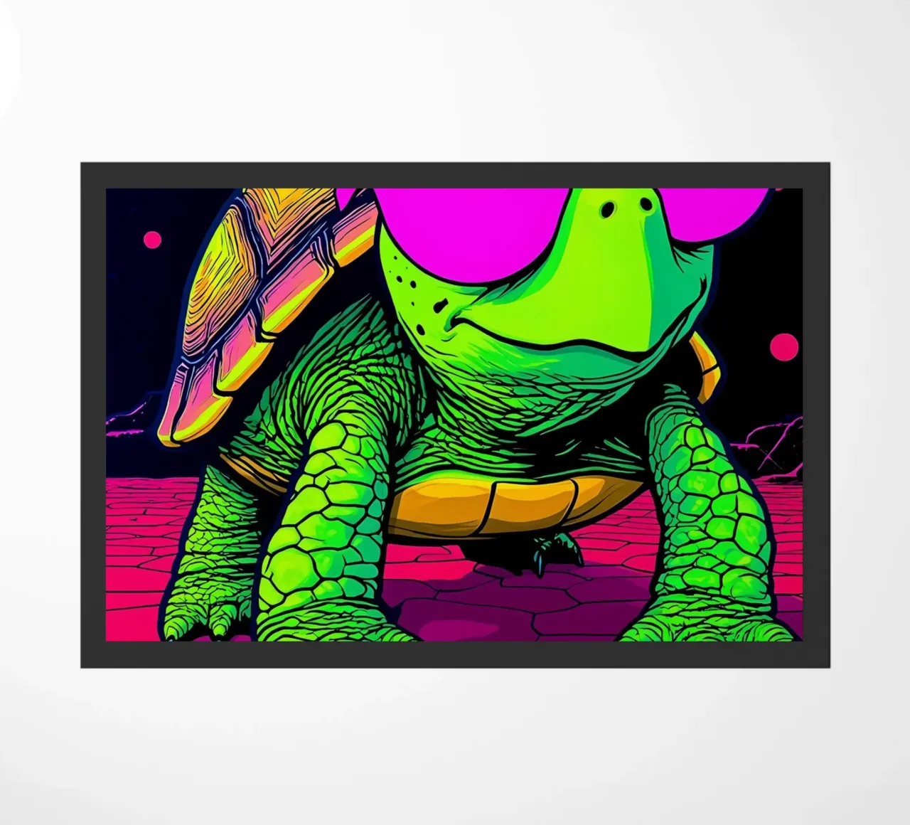 Tartaruga con occhiali - Pop Art zerbino da ColorCrash Gallery