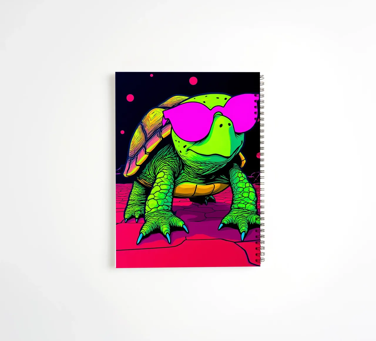 Turtle In Glasses - Pop Art spiral notebook by ColorCrash Gallery