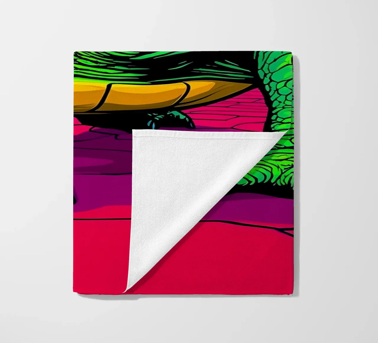 Tartaruga con occhiali - Pop Art telo mare da ColorCrash Gallery