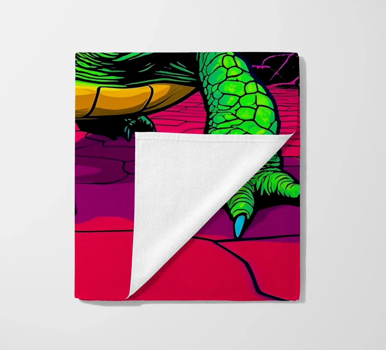Tartaruga con occhiali - Pop Art telo mare da ColorCrash Gallery