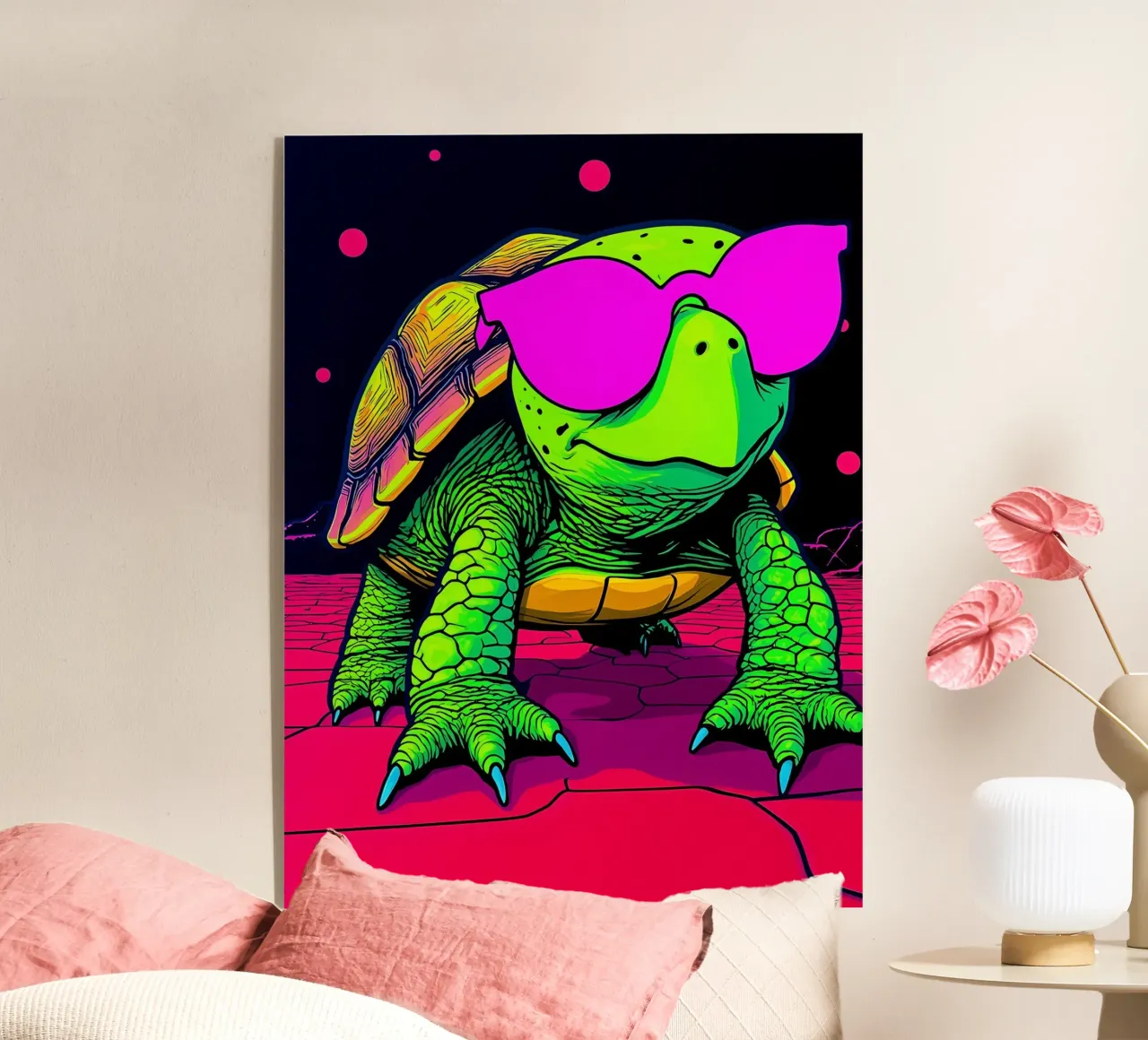 Tartaruga con occhiali - Pop Art plexiglass da ColorCrash Gallery